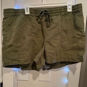 J. Crew Olive Drawstring Athletic Shorts